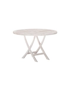 Runt matbord Kenya, Ø120 cm, Vitlaserad 2