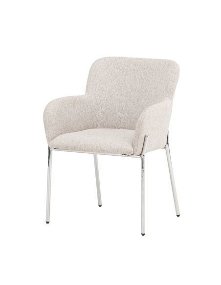 Matstol Vätö, Beige/Silver