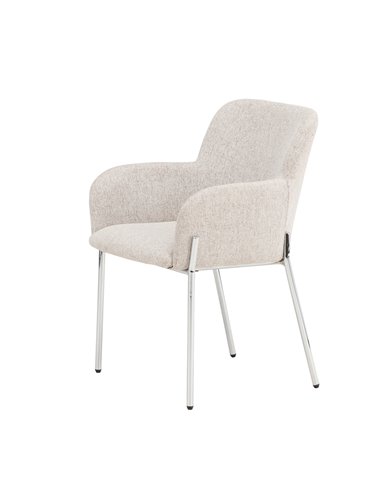 Matstol Vätö, Beige/Silver