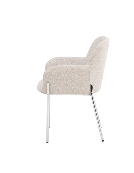 Matstol Vätö, Beige/Silver