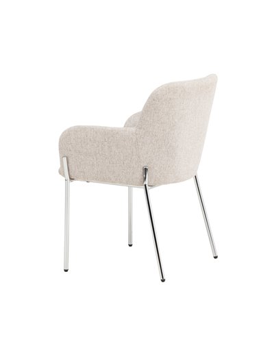 Matstol Vätö, Beige/Silver