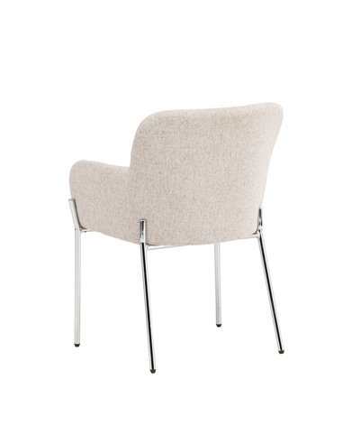 Matstol Vätö, Beige/Silver
