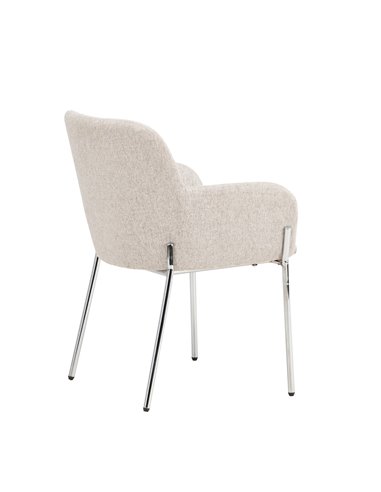 Matstol Vätö, Beige/Silver