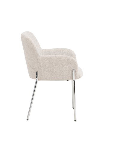 Matstol Vätö, Beige/Silver