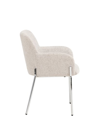 Matstol Vätö, Beige/Silver