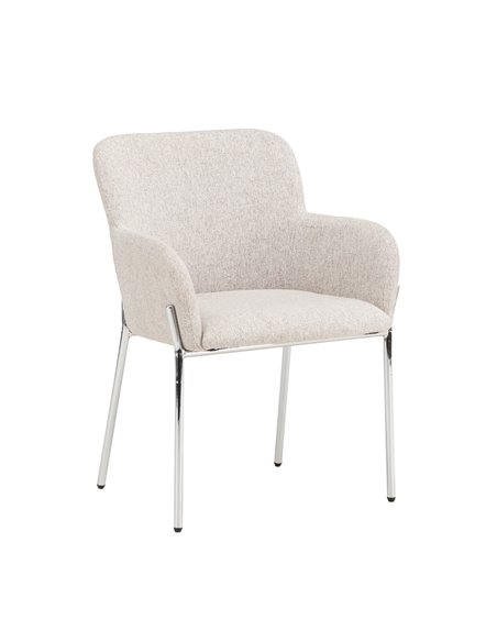 Matstol Vätö, Beige/Silver
