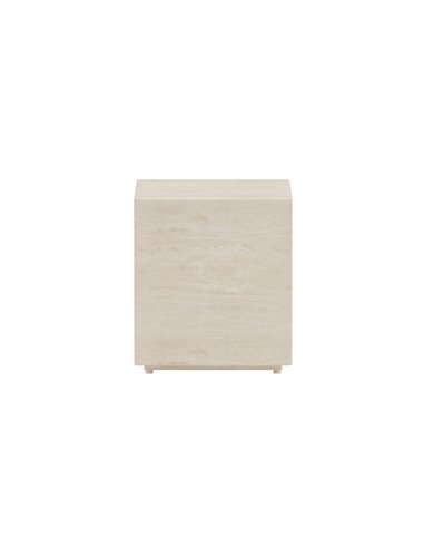 Sidobord Lissabon, 40 × 40 cm, Beige
