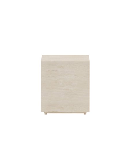 Sidobord Lissabon, 40 × 40 cm, Beige