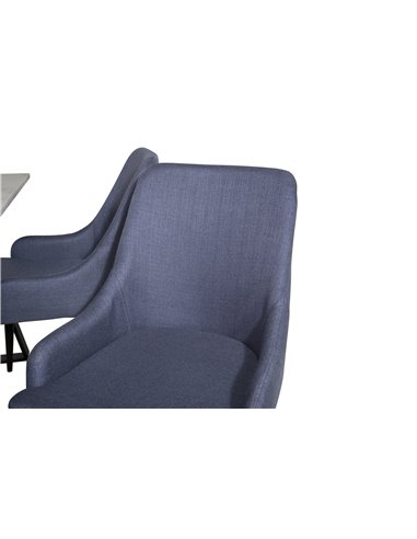 Matgrupp Estelle med Plaza matstolar, 140 × 90 cm