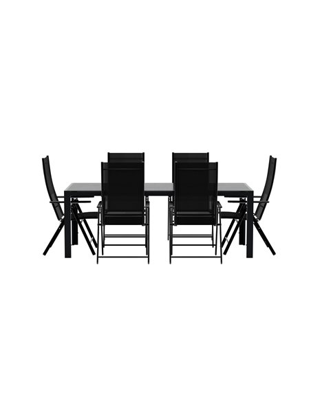 Matgrupp Break med Levanzo matstolar, 205 × 90 cm