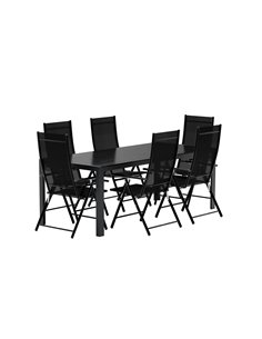 Matgrupp Break med Levanzo matstolar, 205 × 90 cm 2