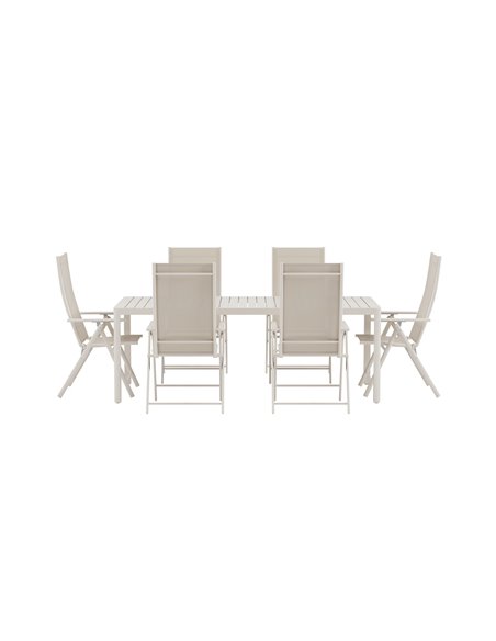 Matgrupp Giardini med Levanzo matstolar, 200 × 90 cm