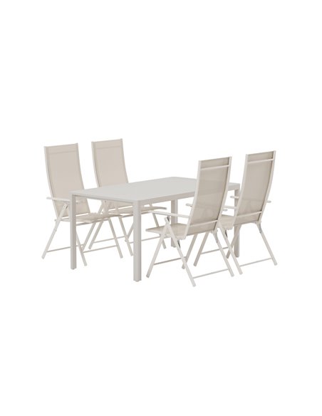 Matgrupp Giardini med Levanzo matstolar, 150 × 90 cm