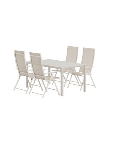 Matgrupp Giardini med Levanzo matstolar, 150 × 90 cm