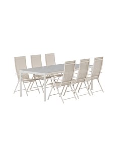 Matgrupp Lino med Levanzo matstolar, 220 × 100 cm 2