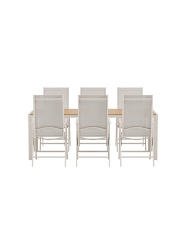 Matgrupp Break med Break matstolar, 205 × 90 cm