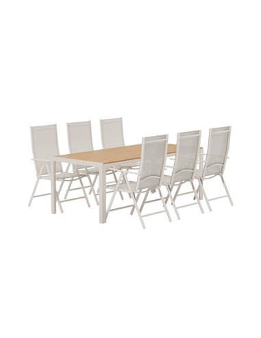 Matgrupp Break med Break matstolar, 205 × 90 cm