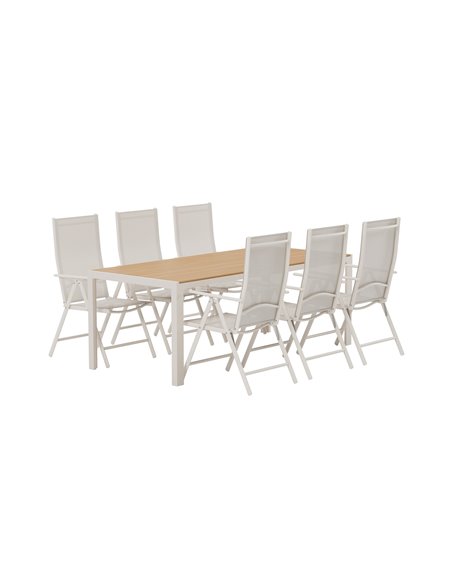 Matgrupp Break med Break matstolar, 205 × 90 cm