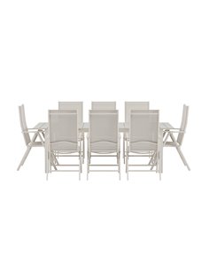 Matgrupp Levels med Break matstolar, 229 × 100 cm