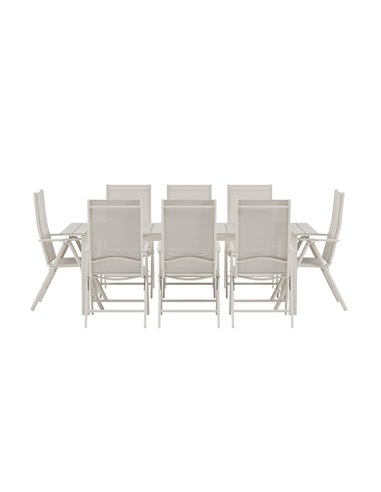 Matgrupp Levels med Break matstolar, 229 × 100 cm