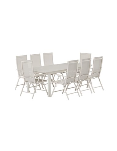 Matgrupp Levels med Break matstolar, 229 × 100 cm