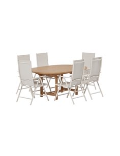 Matgrupp Kenya med Break matstolar, 180 × 120 cm 2
