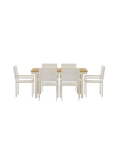 Matgrupp Panama med Levels matstolar, 160 × 90 cm