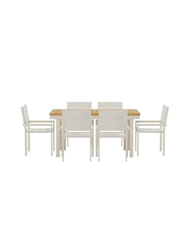 Matgrupp Panama med Levels matstolar, 160 × 90 cm