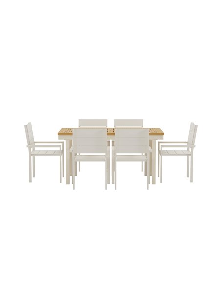 Matgrupp Panama med Levels matstolar, 160 × 90 cm