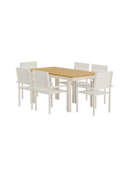 Matgrupp Panama med Levels matstolar, 160 × 90 cm