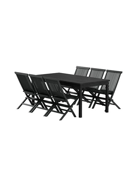 Matgrupp Kenya med Kenya matstolar, 180 × 90 cm