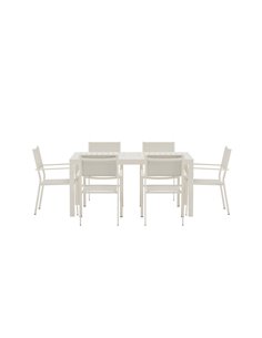 Matgrupp Capo med Copacabana matstolar, 160 × 100 cm
