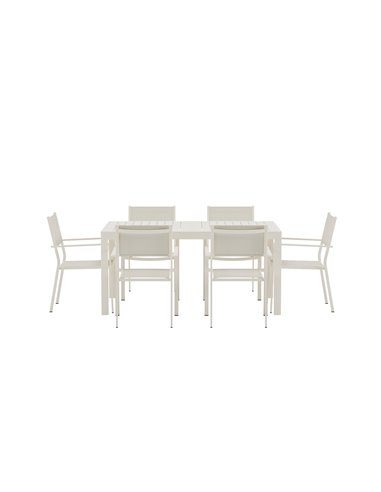 Matgrupp Capo med Copacabana matstolar, 160 × 100 cm
