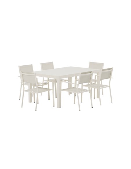 Matgrupp Capo med Copacabana matstolar, 160 × 100 cm