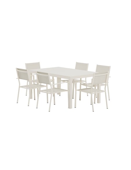 Matgrupp Capo med Copacabana matstolar, 160 × 100 cm