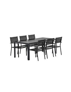 Matgrupp Break med Copacabana matstolar, 205 × 90 cm 2