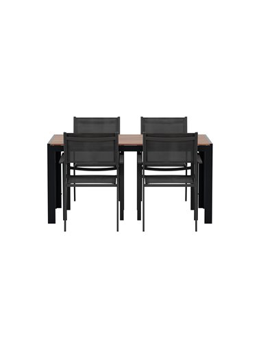 Matgrupp Break med Copacabana matstolar, 150 × 90 cm