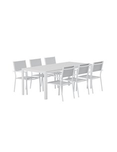 Matgrupp Break med Copacabana matstolar, 205 × 90 cm 2