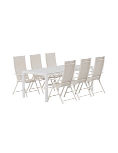 Matgrupp Break med Levanzo matstolar, 205 × 90 cm 2