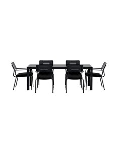 Matgrupp Break med Nicke matstolar, 205 × 90 cm