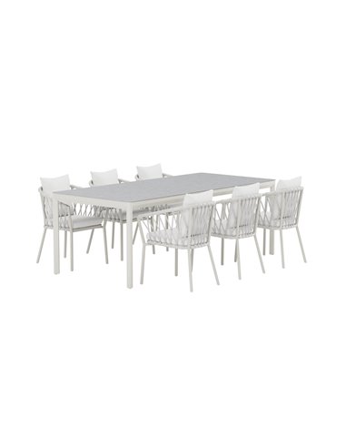 Matgrupp Lino med Linos matstolar, 220 × 100 cm