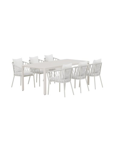 Matgrupp Giardini med Linos matstolar, 200 × 90 cm