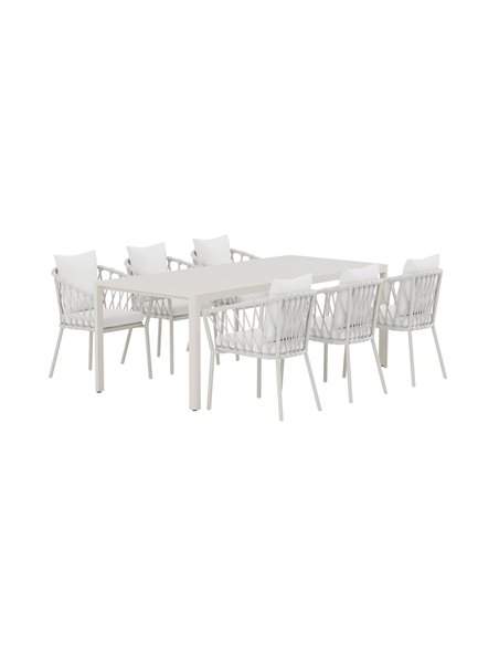 Matgrupp Giardini med Linos matstolar, 200 × 90 cm