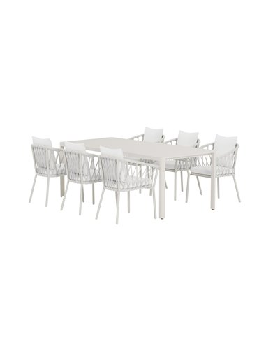 Matgrupp Giardini med Linos matstolar, 200 × 90 cm