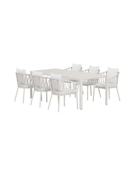 Matgrupp Giardini med Linos matstolar, 200 × 90 cm