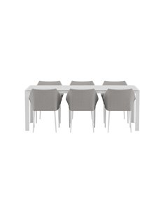 Matgrupp Break med Spoga matstolar, 205 × 90 cm