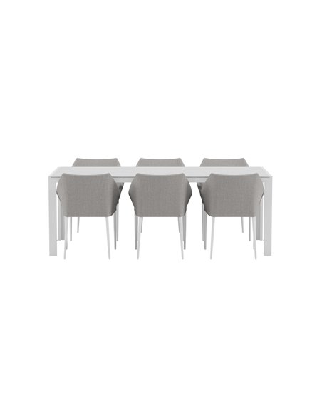 Matgrupp Break med Spoga matstolar, 205 × 90 cm