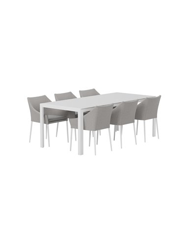 Matgrupp Break med Spoga matstolar, 205 × 90 cm