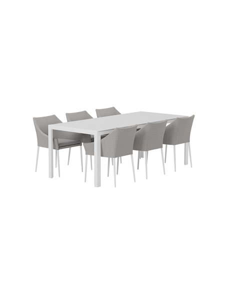 Matgrupp Break med Spoga matstolar, 205 × 90 cm