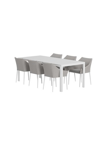Matgrupp Break med Spoga matstolar, 205 × 90 cm